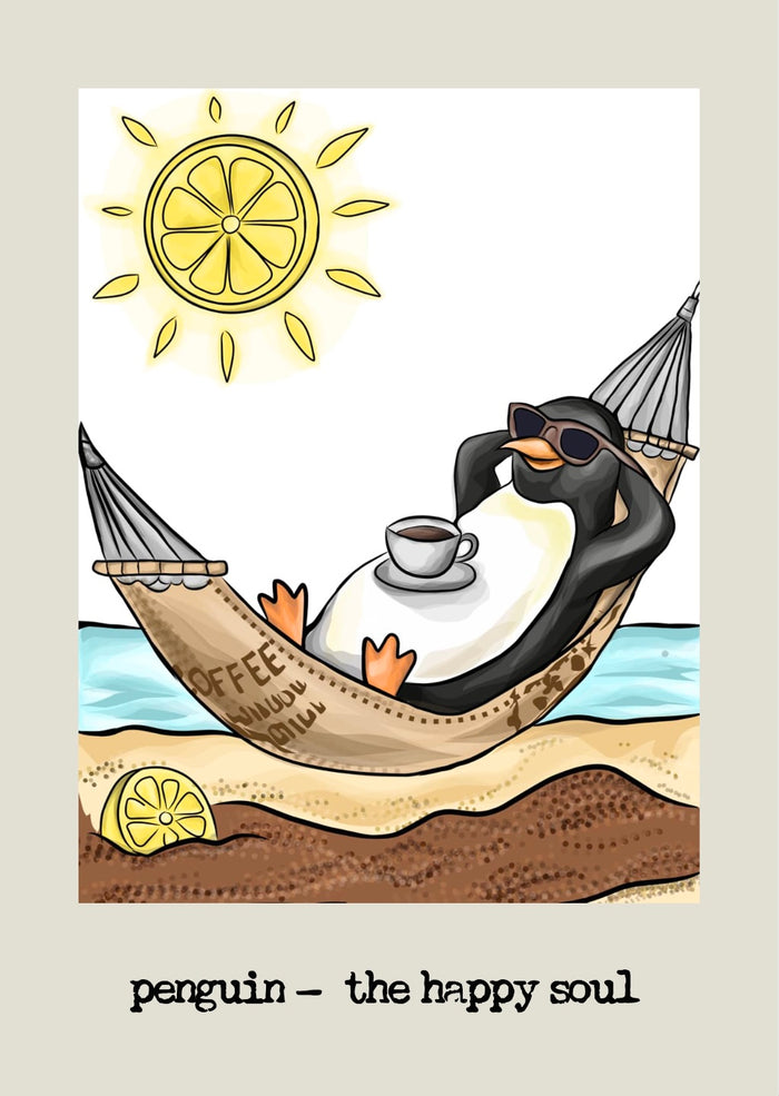 Penguin in a hammock
